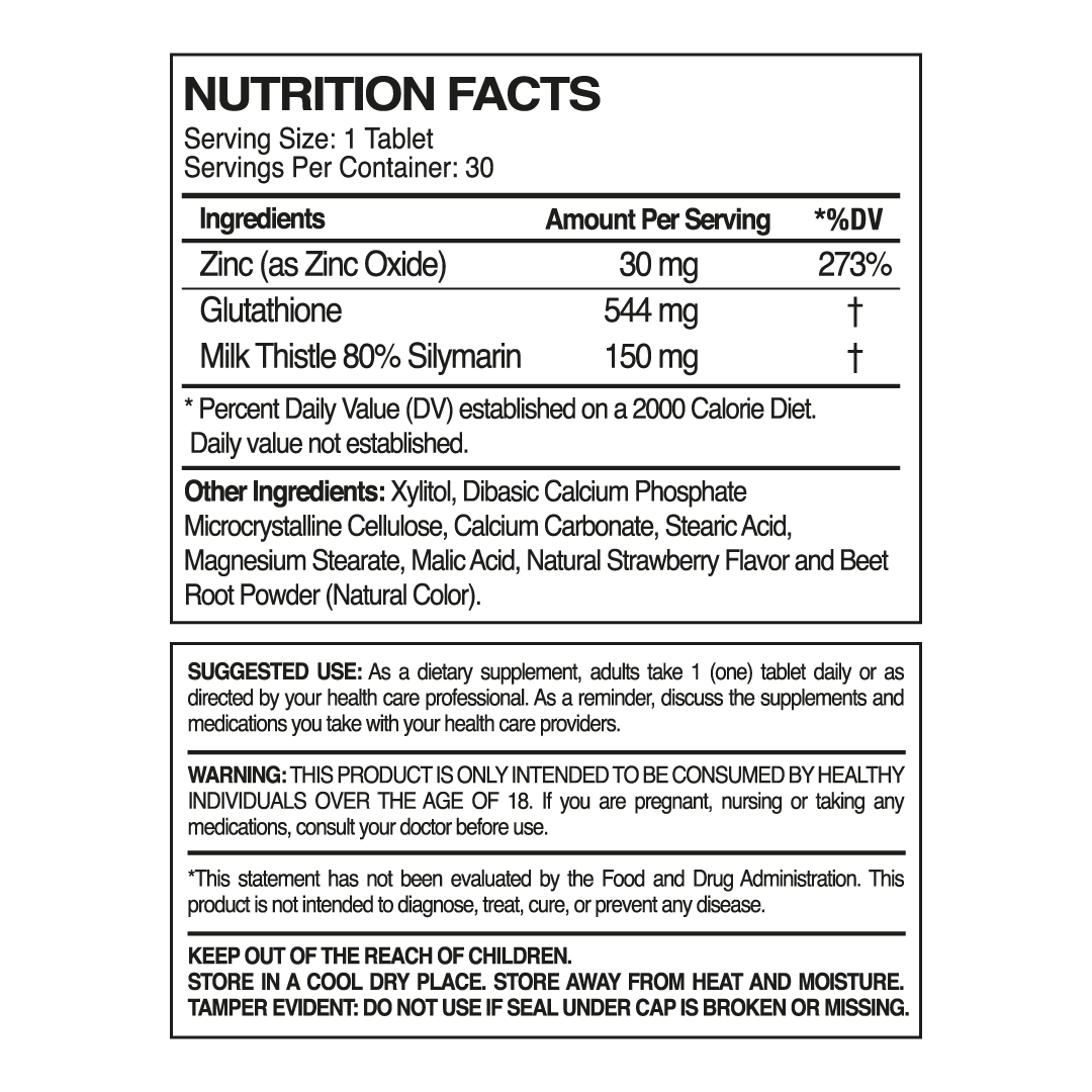 Glutathione MT + ZINC: Detox - Más Elegido para Cuidar tu Hígado