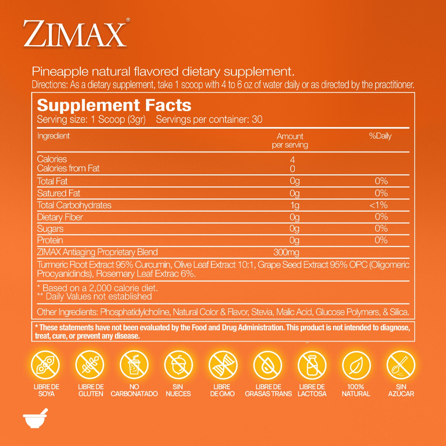 Zimax® antioxidante envase