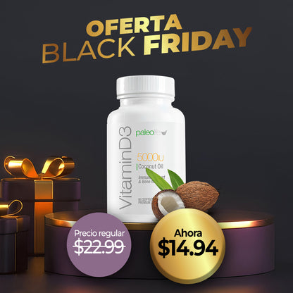 Vitamin D3 5000 IU  + Aceite de Coco